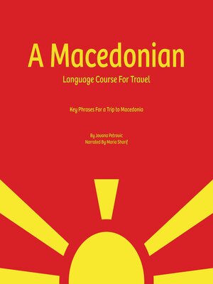cover image of A Macedonian Language Course for Travel